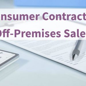 cnsumer contracts off premises sales